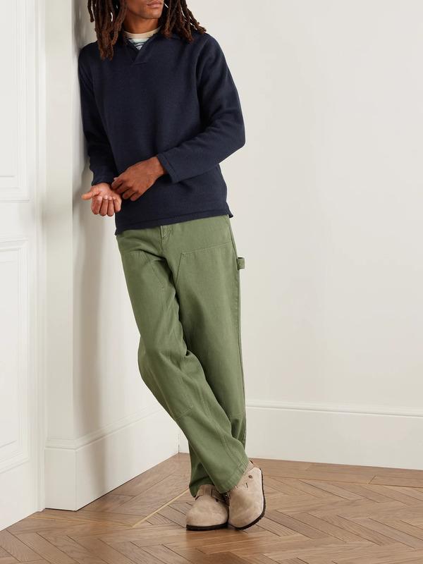  Inis Meáin - Wool And Linen-blend Polo Shirt - Men - Blue - S 
