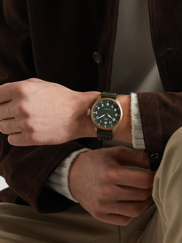  Iwc Schaffhausen - Big Pilot's Spitfire Automatic 43mm Bronze And Leather Watch, Ref. No. Iw329702 - Men - Green 
