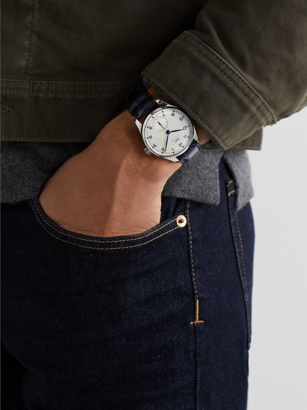  Iwc Schaffhausen - Portugieser 40 Automatic 40.4mm Stainless Steel And Alligator Watch, Ref. No. Iw358304 - Men - White 