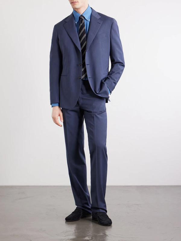  J. Mueser - Virgin Wool Suit Jacket - Men - Blue - It 46 