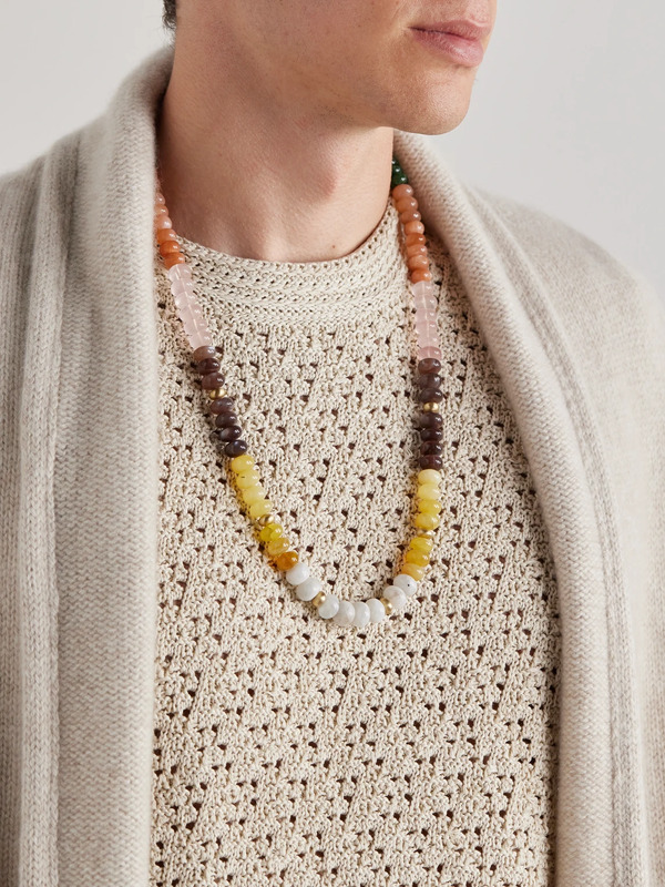  Jacquie Aiche - Gold Opal Beaded Necklace - Men - Multi 