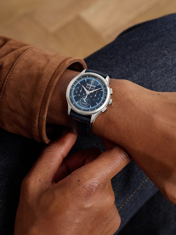  Jaeger-lecoultre - Master Control Automatic Chronograph 40mm Stainless Steel And Leather Watch, Ref. No. Jlq4138480 - Men - Blue 