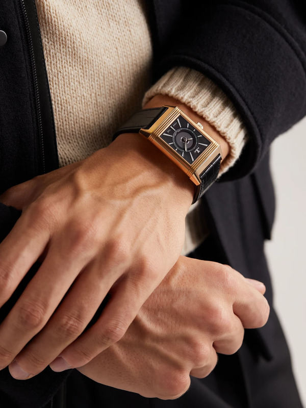  Jaeger-lecoultre - Reverso Classic Large Duoface Automatic 28mm 18-karat Rose Gold And Alligator Watch, Ref. No. Q1368470 - Men - Silver 