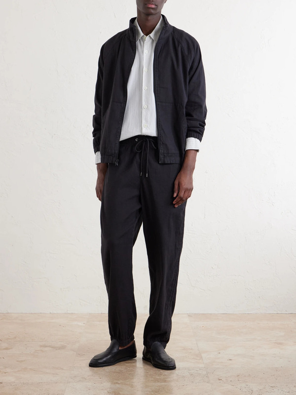  James Perse - Linen-blend Blouson Jacket - Men - Black - 1 