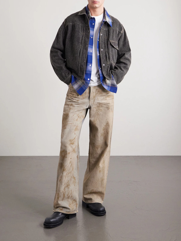  Kapital - Cropped Cotton-blend Twill Jacket - Men - Gray - 3 
