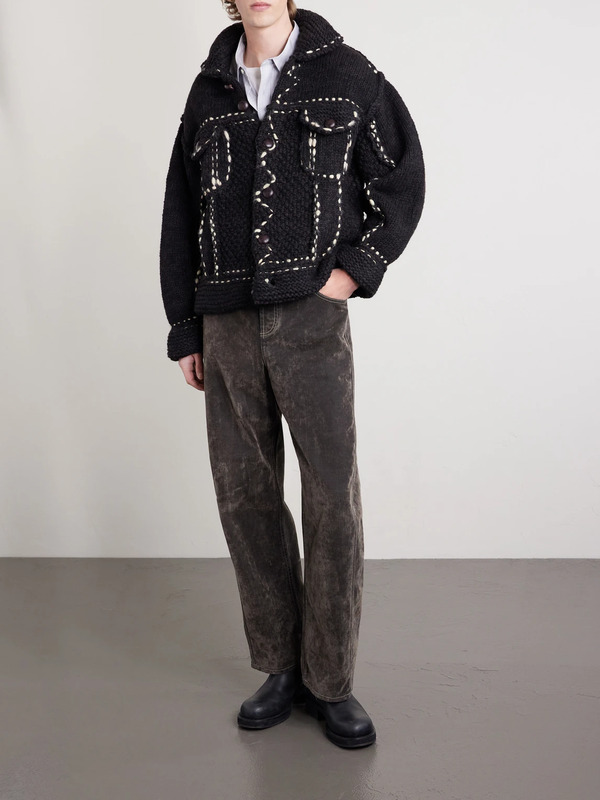  Kapital - Embroidered Wool Jacket - Men - Black 