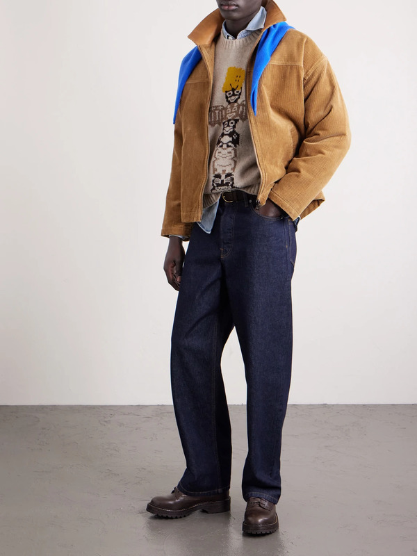  Kapital - Peckish Totem Pole Intarsia Wool-blend Sweater - Men - Neutrals - 1 