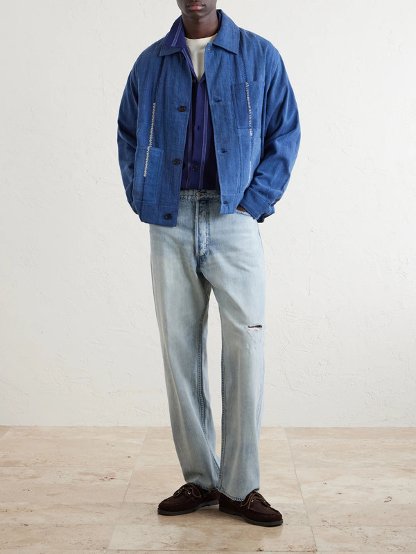  Kardo - Bodhi Cotton-jacquard Jacket - Men - Blue - S 