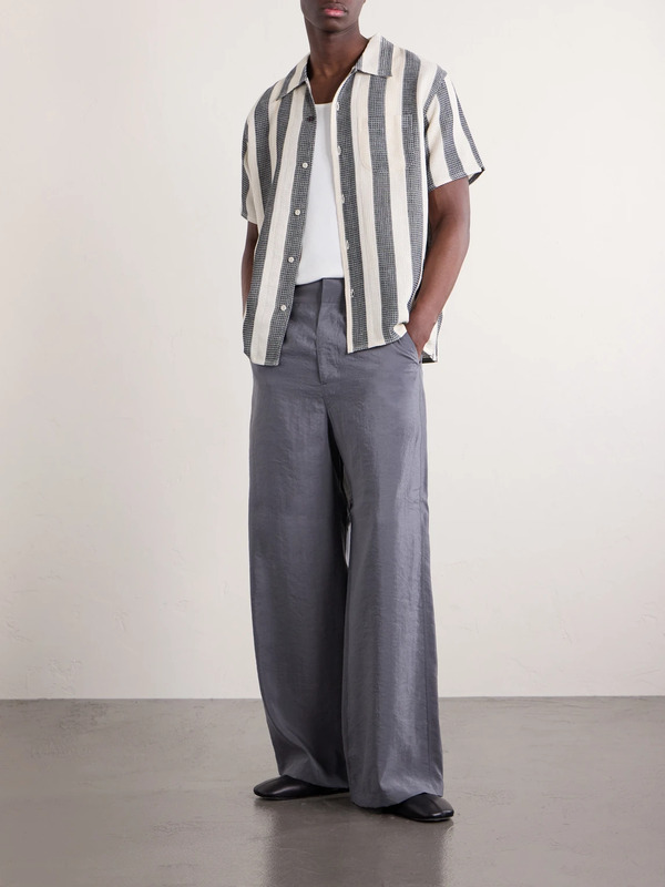  Kardo - Chintan Striped Cotton Shirt - Men - Black - S 