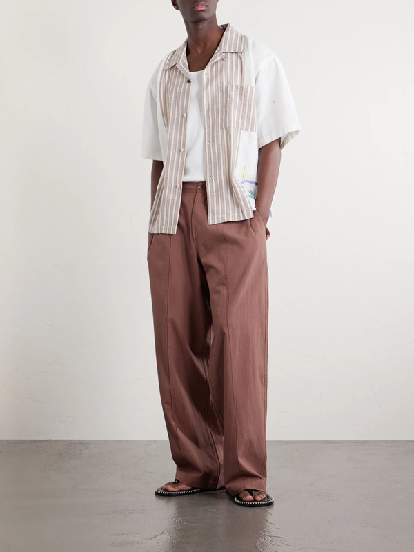  Kardo - Kedar Straight-leg Cotton Trousers - Men - Brown - S 