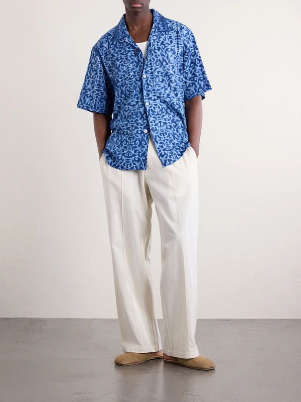  Kardo - Kedar Straight-leg Cotton Trousers - Men - Neutrals - S 
