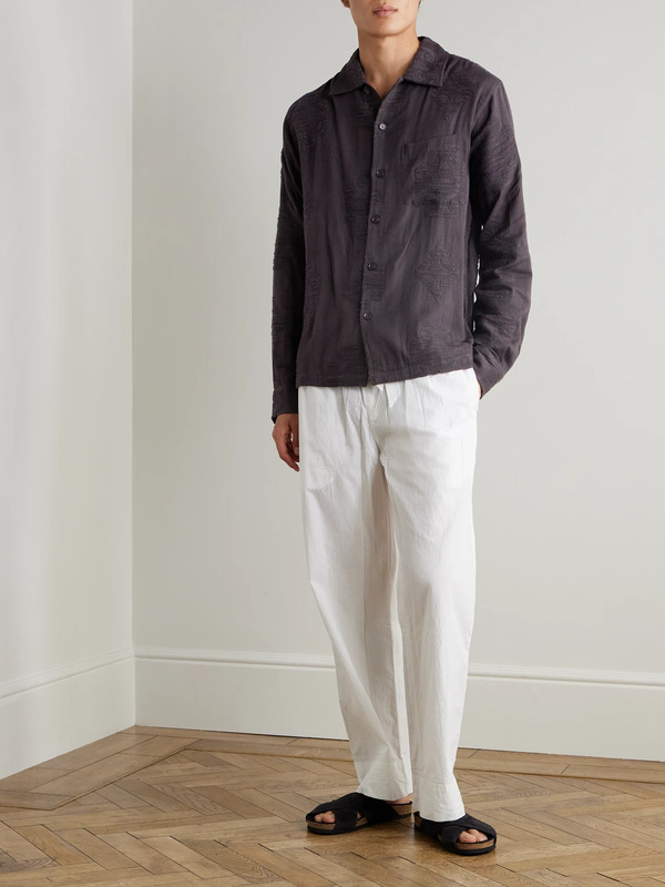  Kardo - Martin Cotton-jacquard Shirt - Men - Gray - S 