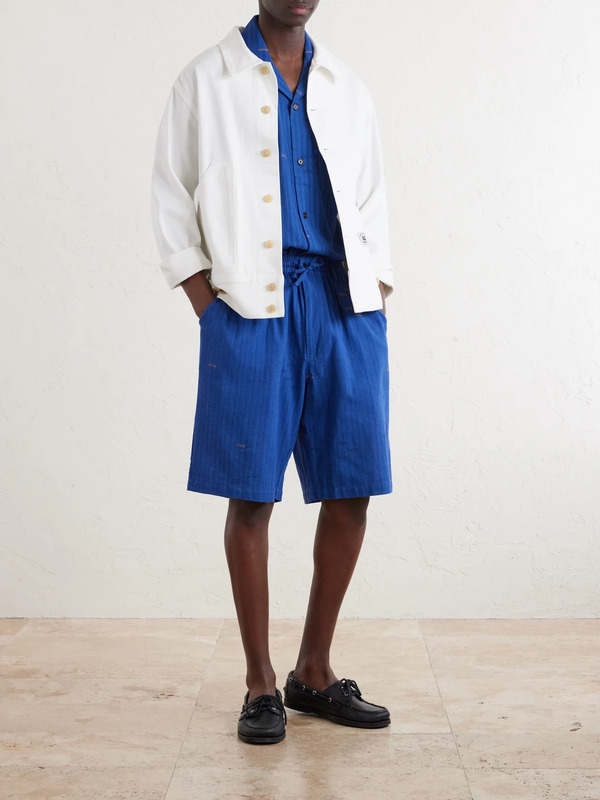  Kardo - Milo Straight-leg Cotton Drawstring Shorts - Men - Blue - S 