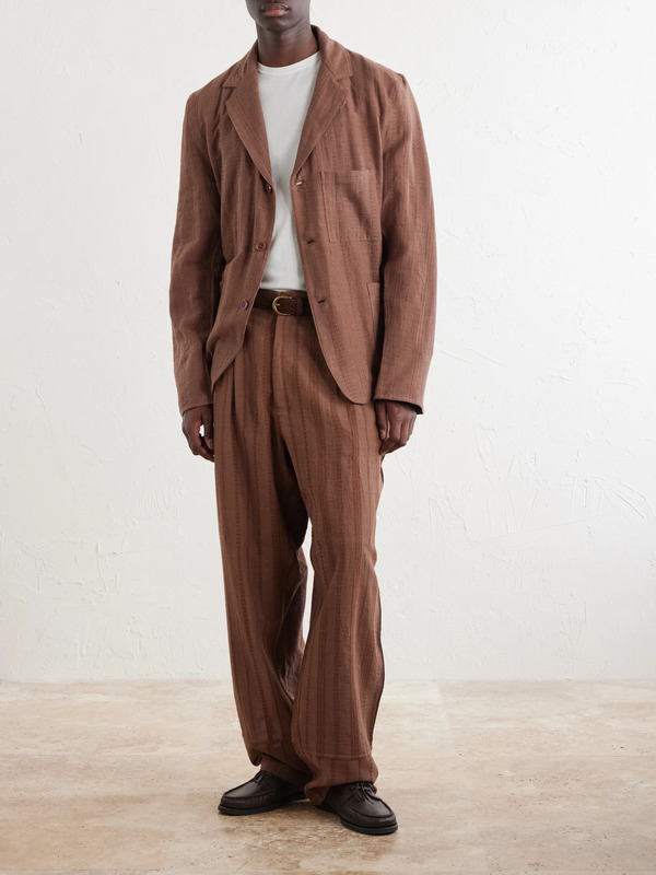  Kardo - Somesh Cotton-jacquard Suit Jacket - Men - Brown - S 