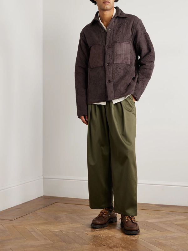  Kardo - Wynton Embroidered Cotton And Hemp-blend Overshirt - Men - Brown - S 