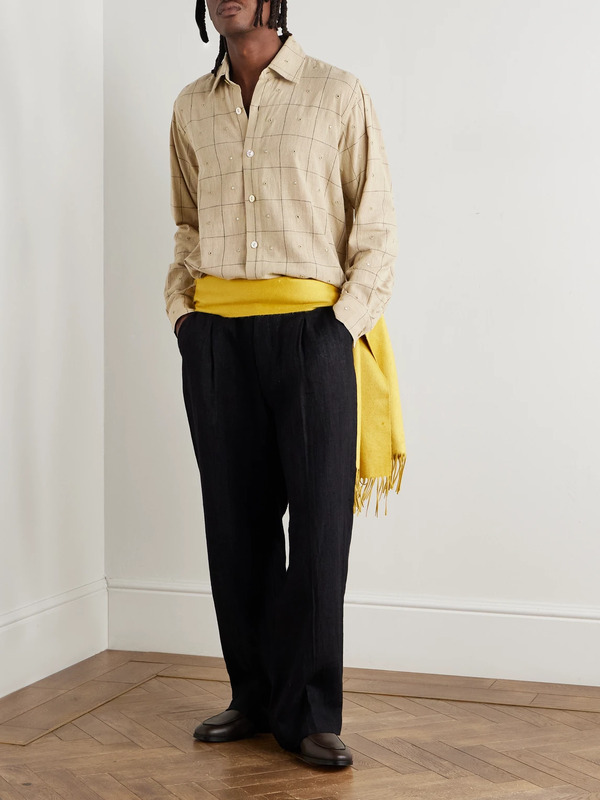  Kartik Research - Box Checked Cotton Shirt - Men - Neutrals - S 