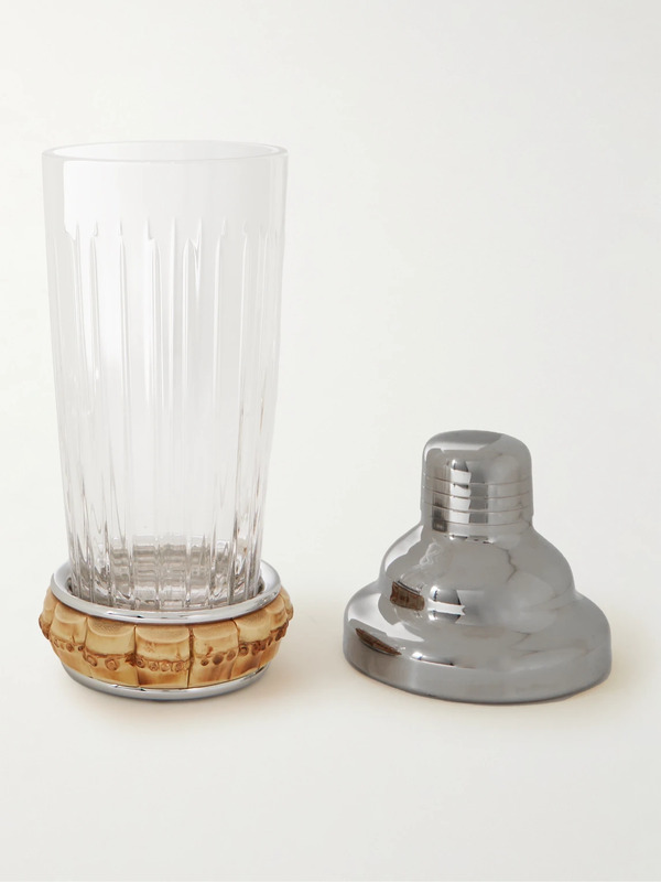  Lorenzi Milano - Glass, Bamboo And Stainless Steel Cocktail Shaker - Men - Neutrals 
