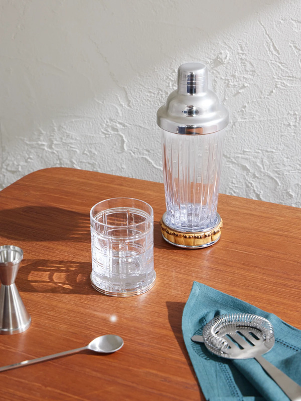  Lorenzi Milano - Glass, Bamboo And Stainless Steel Cocktail Shaker - Men - Neutrals 