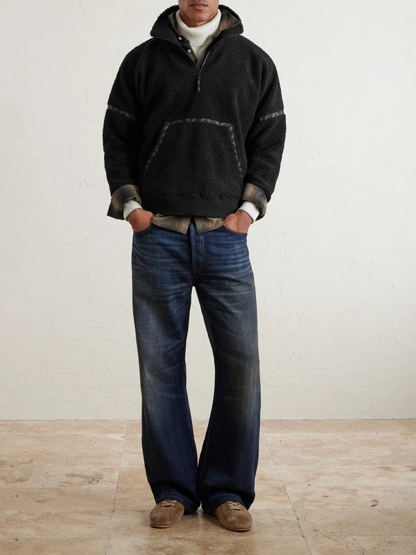  Manaaki - Ari Fleece Half-zip Sweatshirt - Men - Black - S 