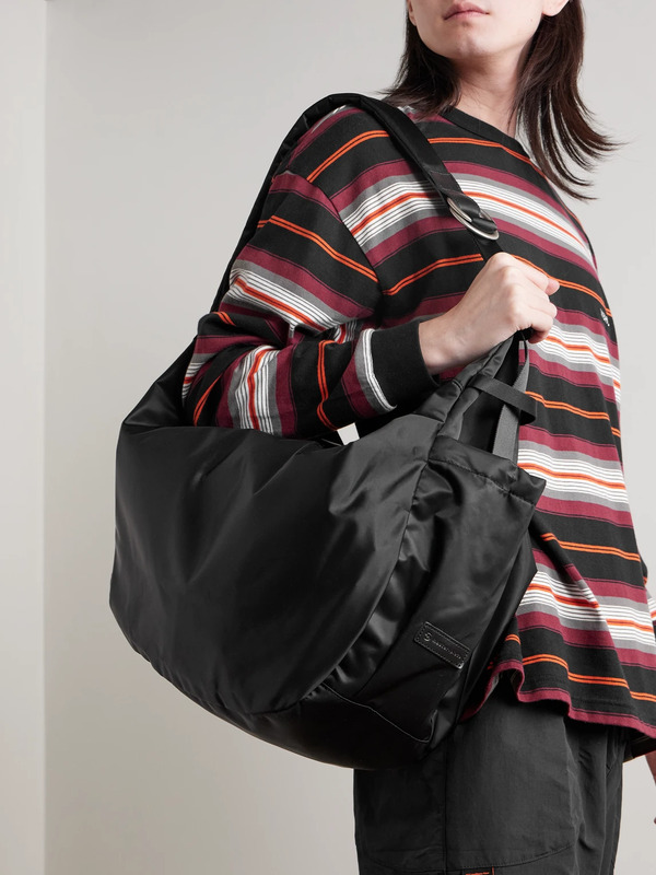  Master-piece - Ark Leather-trimmed Nylon Shoulder Bag - Men - Black 