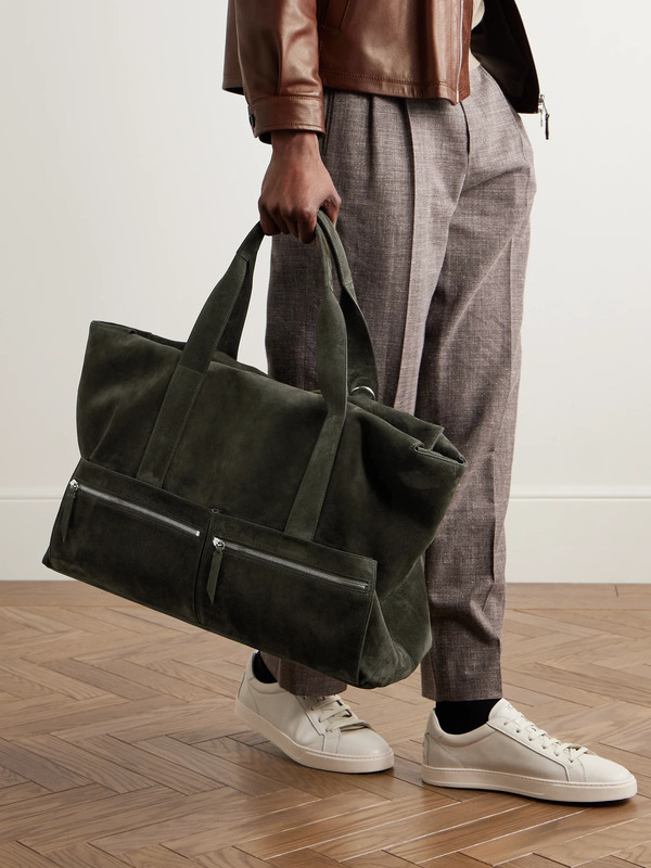  Métier - Racer 53 Suede Weekend Bag - Men - Green 