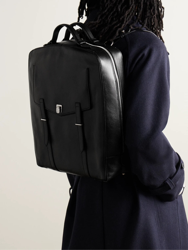  Métier - Rider Full-grain Leather Backpack - Men - Black 