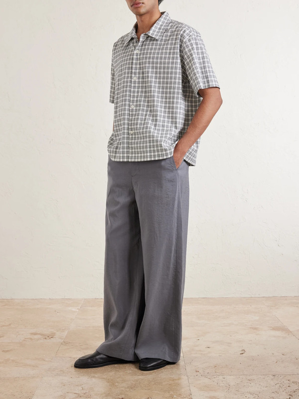  Mfpen - Holiday Checked Textured Cotton-blend Shirt - Men - Neutrals - S 