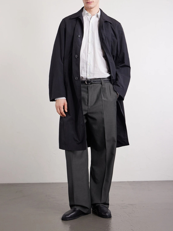  Mfpen - Straight-leg Pleated Wool Trousers - Men - Gray - S 