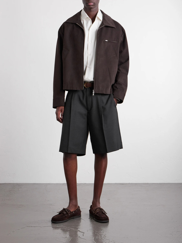  Mfpen - Straight-leg Wool Shorts - Men - Black - S 
