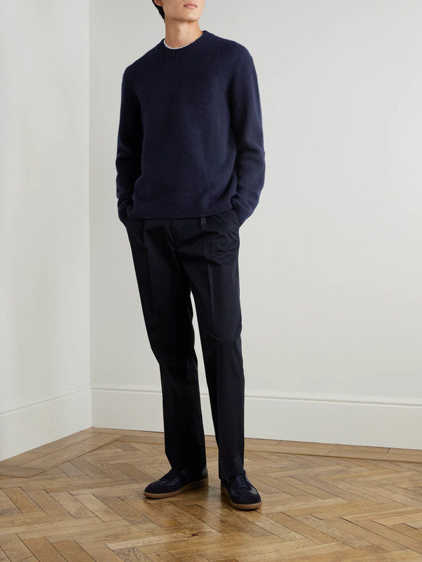 Mr P. - Brushed-cashmere Sweater - Men - Blue - M 