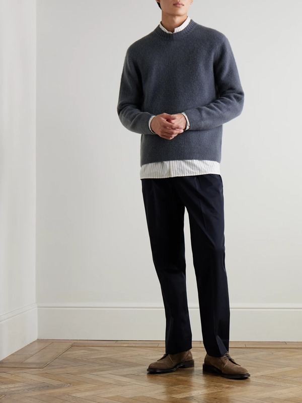  Mr P. - Brushed-cashmere Sweater - Men - Gray - Xs 
