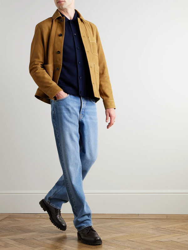  Mr P. - Cashmere Shirt - Men - Blue - S 