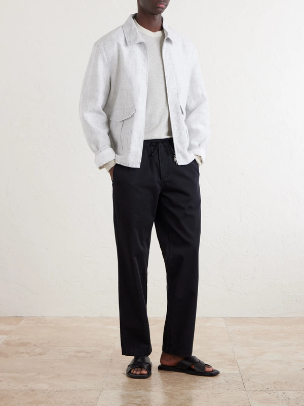  Mr P. - Checked Linen Blouson Jacket - Men - White - Xs 