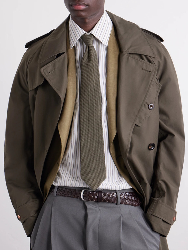  Mr P. - 8cm Silk Tie - Men - Green 