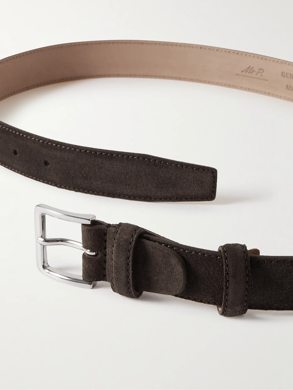  Mr P. - 3cm Suede Belt - Men - Brown - Eu 100 