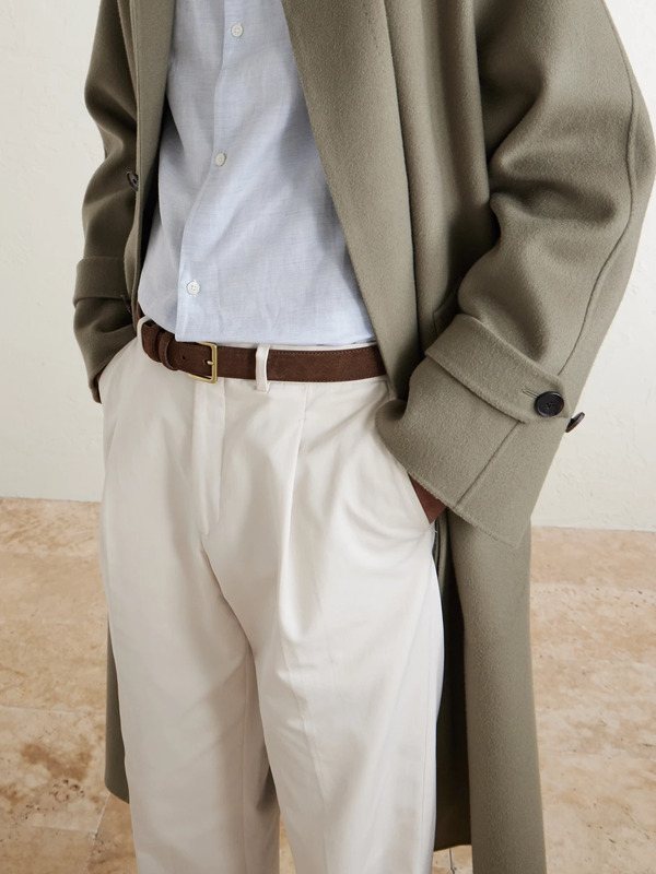  Mr P. - 3cm Suede Belt - Men - Brown - Eu 95 