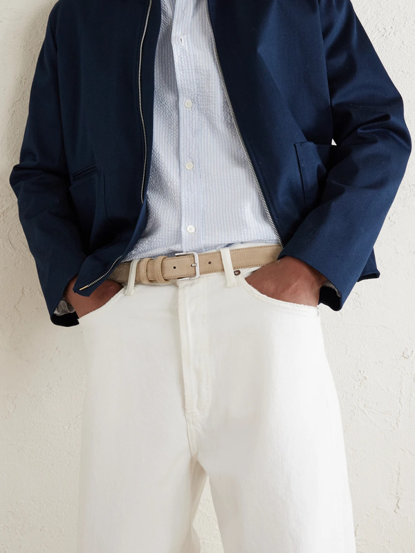  Mr P. - 3cm Suede Belt - Men - Neutrals - Eu 85 
