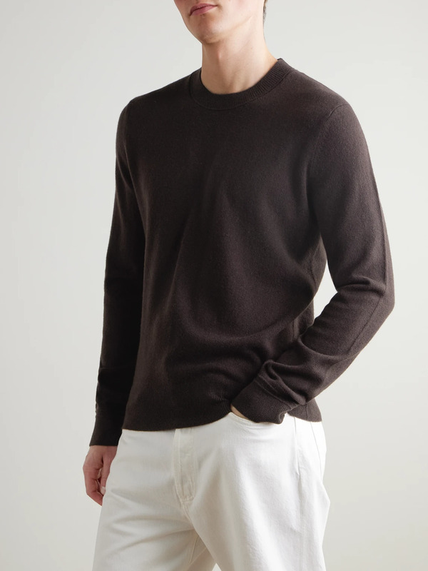 Mr P. - Curtis Cashmere Sweater - Men - Brown - Xs 