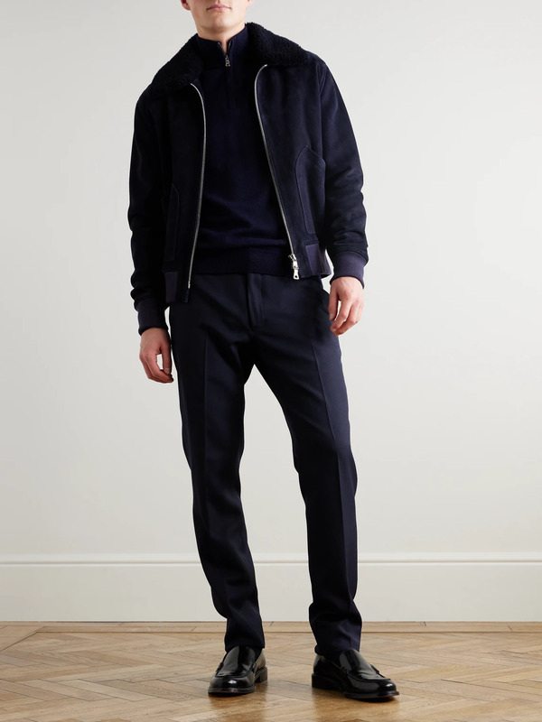  Mr P. - James Cashmere Half-zip Sweater - Men - Blue - Xs 