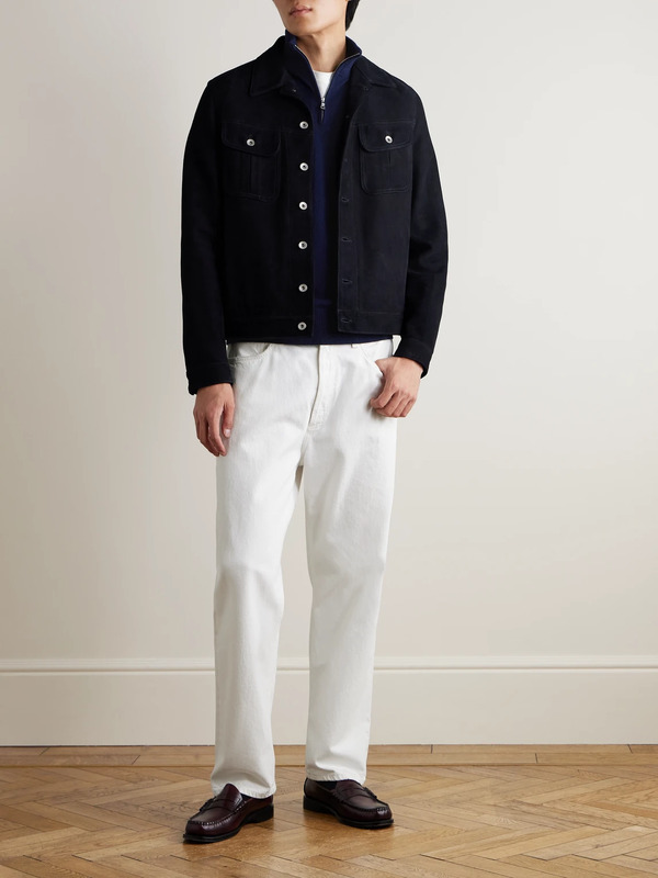  Mr P. - James Cashmere Half-zip Sweater - Men - Blue - Xs 