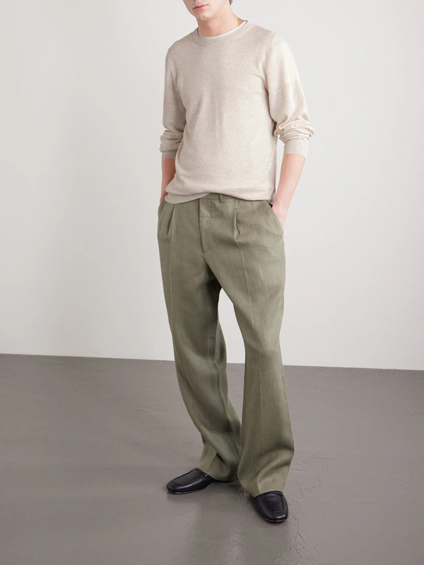  Mr P. - Linen And Cotton-blend Sweater - Men - Neutrals - Xs 