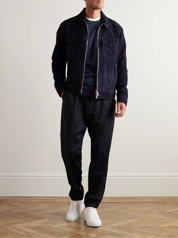  Mr P. - Merino Wool Sweater - Men - Blue - Xs 