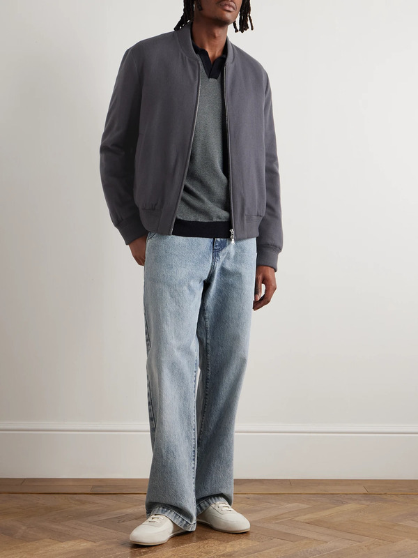  Mr P. - Padded Cashmere-blend Bomber Jacket - Men - Gray - Xs 