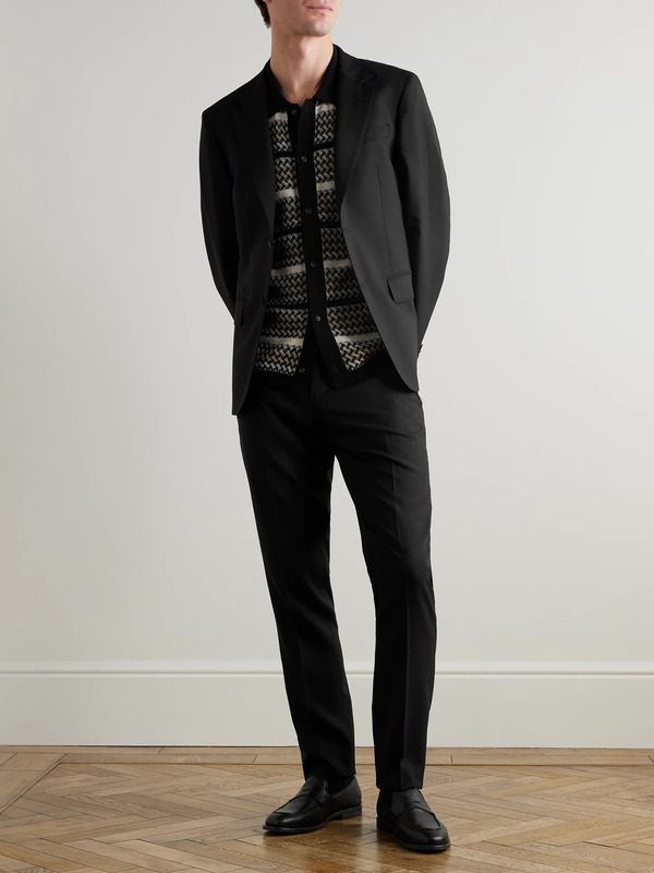  Mr P. - Phillip Straight-leg Wool Suit Trousers - Men - Black - 28 