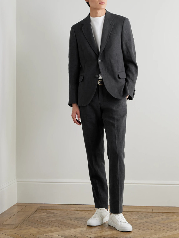  Mr P. - Regular-fit Linen Suit Jacket - Men - Gray - 36 