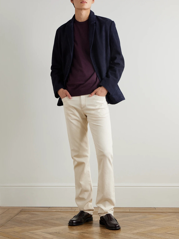  Mr P. - Rib-detailed Merino Wool Sweater - Men - Purple - Xs 