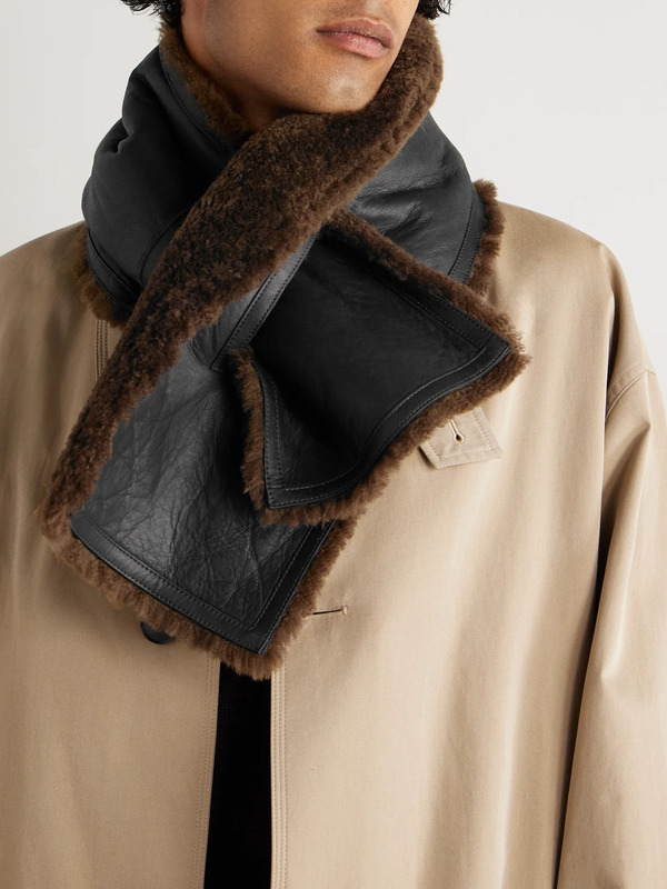  Mr P. - Shearling Scarf - Men - Black 