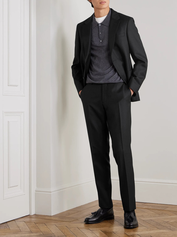  Mr P. - Slim-fit Wool Suit Jacket - Men - Black - 40 