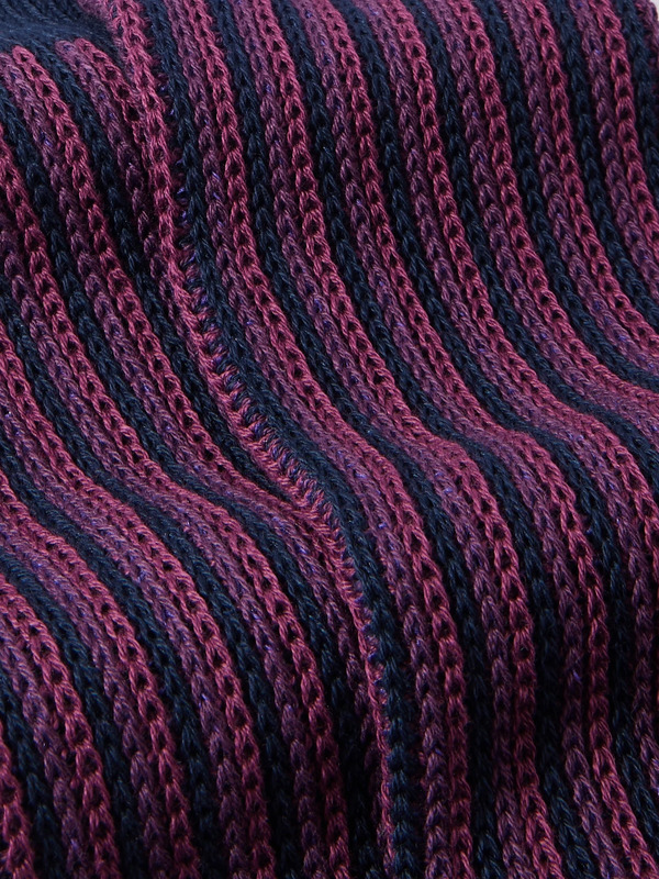  Mr P. - Striped Cotton-blend Socks - Men - Burgundy 