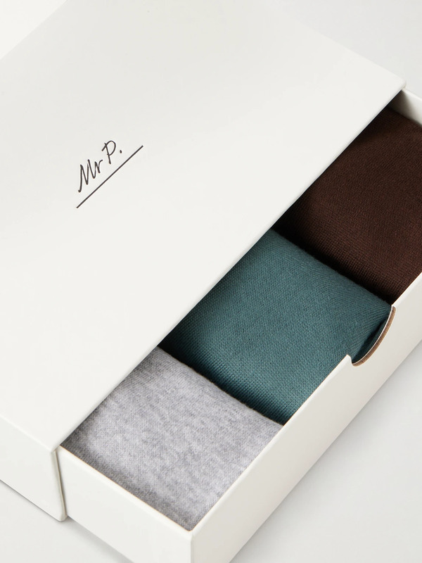  Mr P. - Three-pack Organic Cotton Socks - Men - Multi 